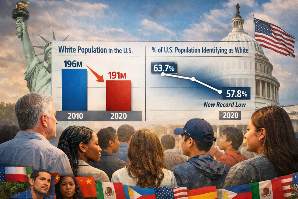 U.S. White Population Falls to Historic&nbsp;Low