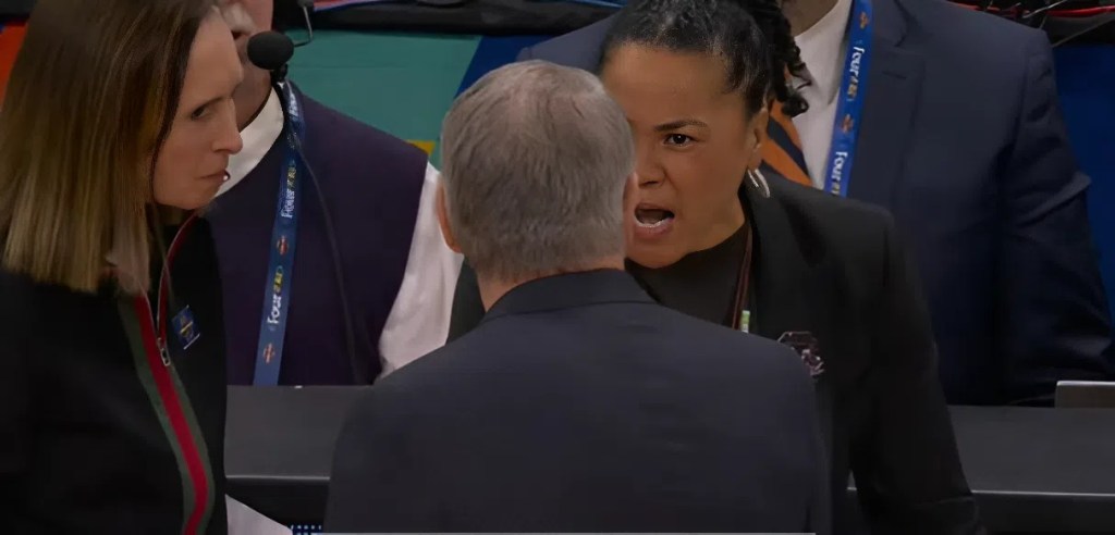 Dawn Staley and Geno Auriemma Get Into Heated Exchange At Final&nbsp;Four